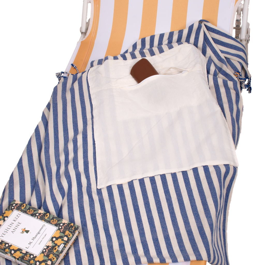 2-in-1 Turkish Cotton Beach Towel Backpack, Quick-Dry Peshtemal Travel Bag, Sand Free