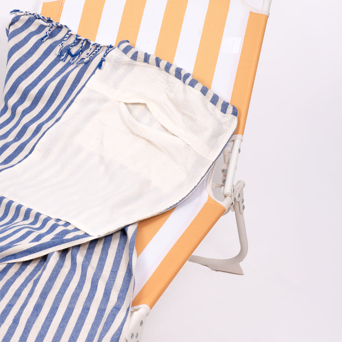 2-in-1 Turkish Cotton Beach Towel Backpack, Quick-Dry Peshtemal Travel Bag, Sand Free